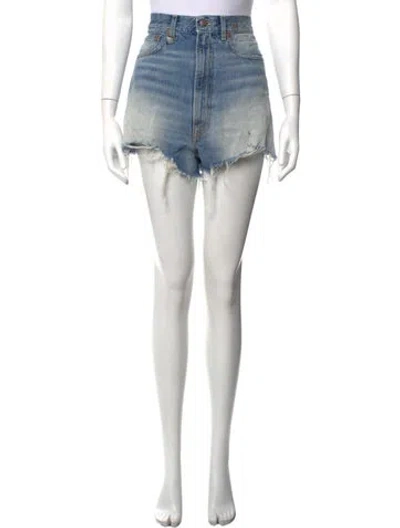 Pre-owned R13 Printed Mini Shorts In Blue