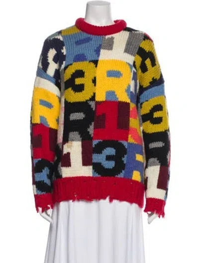 Pre-owned R13 Printed Mock Neck Sweater In Multi