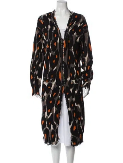 Pre-owned R13 Printed Open Front Sweater In Multi