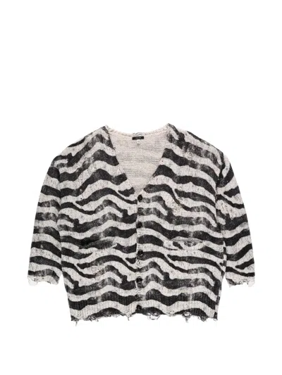 R13 Printed Oversized Cardigan In Multi