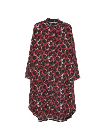 R13 Printed Reversible Dress In Red