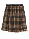 R13 Brown Knee-length Kilt Reversible Midi Skirt In Brown