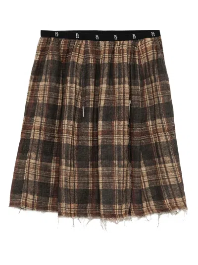 R13 PRINTED REVERSIBLE SKIRT