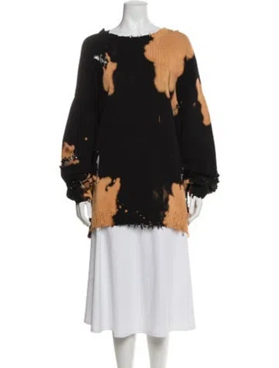 Pre-owned R13 Printed Scoop Neck Sweater In Black