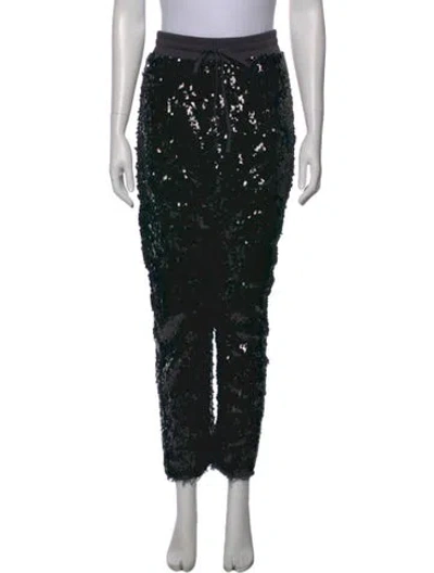 Pre-owned R13 Printed Straight Leg Pants In Black