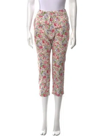 Pre-owned R13 Printed Straight Leg Pants W/ Tags In Pink