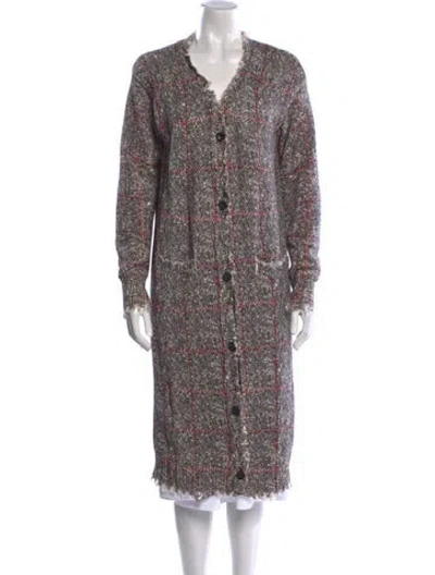 Pre-owned R13 Printed V-neck Sweater In Brown