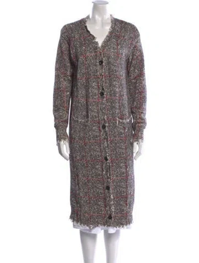 Pre-owned R13 Printed V-neck Sweater In Brown