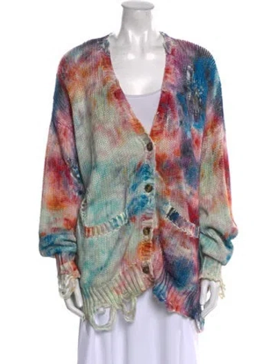 Pre-owned R13 Printed V-neck Sweater W/ Tags In Neutral