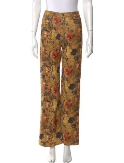 Pre-owned R13 Printed Wide Leg Pants In Brown