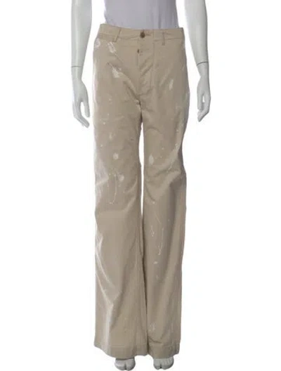 Pre-owned R13 Printed Wide Leg Pants In Neutral