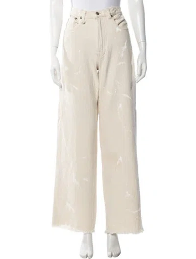 Pre-owned R13 Printed Wide Leg Pants In Neutral