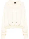 R13 Balloon Bubble Hem Cotton Fleece Hoodie In Neutrals