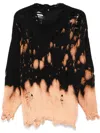 R13 Distressed Jumper In Black