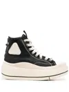 R13 Kurt Glittered Platform Sneakers In Black