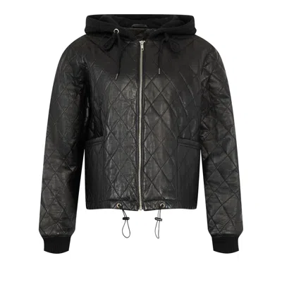Pre-owned R13 Quilted Jacket With Hood 'black' | Women's Size Xs