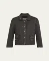 R13 Ragged Blazer In Gray