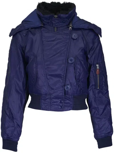 R13 Raglan Flight Jacke In Blue