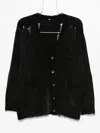 R13 Black Grunge Sweater In Black