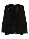 R13 Black Grunge Sweater In Black