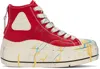 R13 Red Kurt High Top Sneakers In Red
