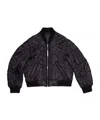 R13 Refurbished Quilted Bomber Jacket In Black