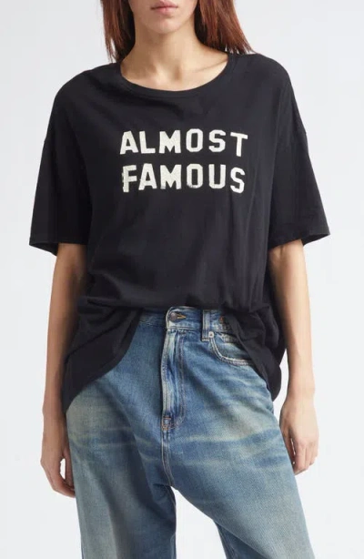 R13 R13 RELAXED ALMOST FAMOUS COTTON & CASHMERE GRAPHIC T-SHIRT