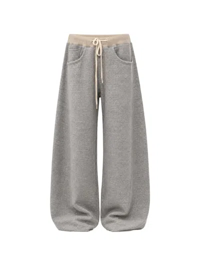 R13 Relaxed Darted Track Pants In Gray