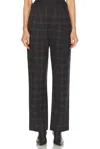 R13 Relaxed Trousers Dark Brown Plaid In Dark Brown Plaid