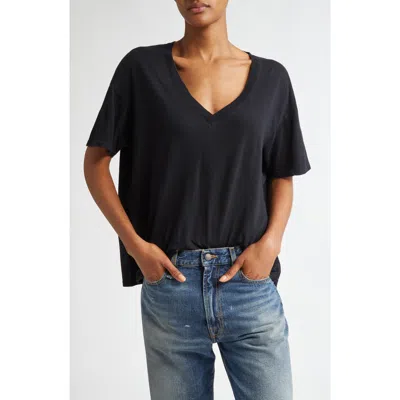 R13 V-neck T-shirt In Cashmere Black