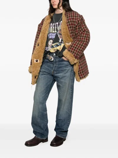 R13 Reversible Check-pattern Coats In Multi