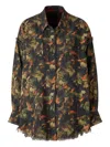 R13 Reversible Cotton Shirt In Multi