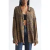 R13 Ripped Merio Wool Boyfrined Cardigan In Black