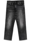 R13 Romeo Cuffed Jeans In Black
