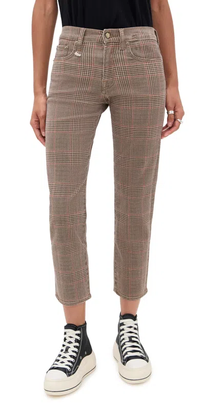 R13 Romeo Jeans Brown Glenplaid