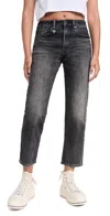R13 Romeo Cuffed Jeans In Kennet Black Stretch