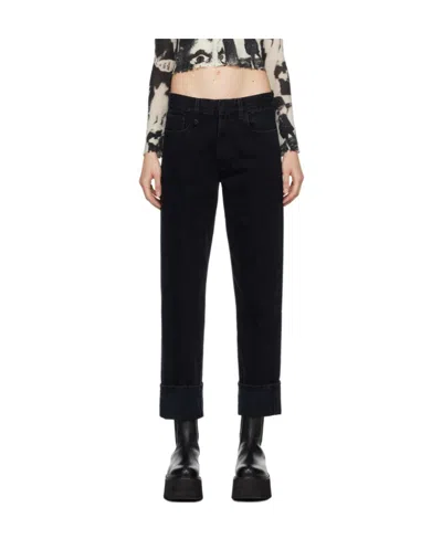 R13 Romeo Low-rise Boyfriend Jeans In Black