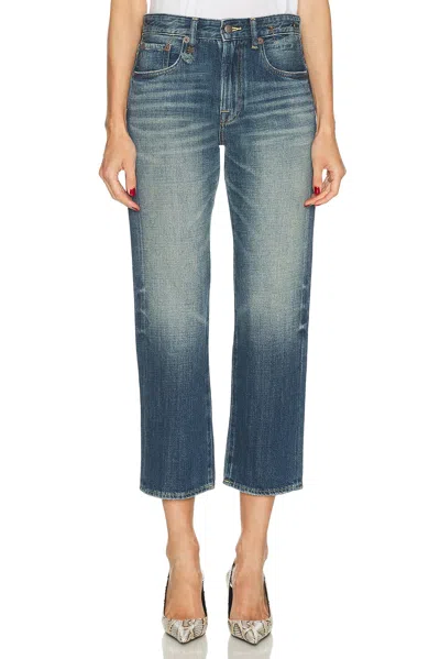 R13 Romeo High-rise Straight-leg Jeans In Blue