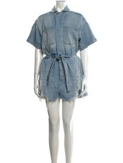 Pre-owned R13 Romper In Blue