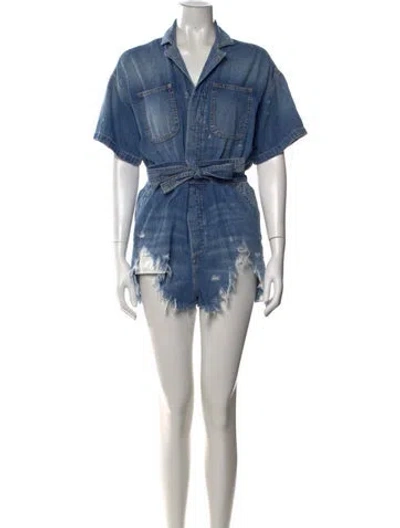 Pre-owned R13 Romper In Blue