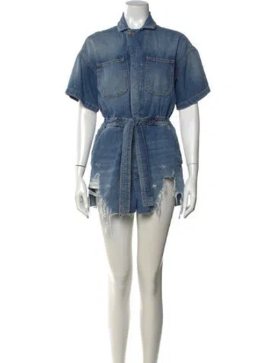 Pre-owned R13 Romper In Blue