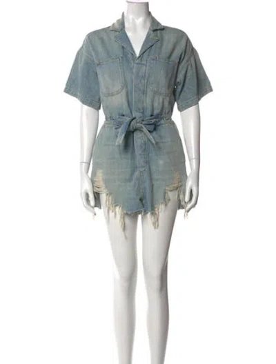 Pre-owned R13 Romper In Blue