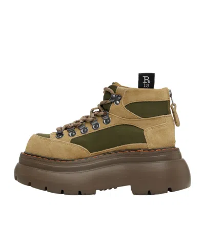 R13 Round Toe Ankle Boots In Brown