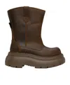 R13 Round Toe Ankle Boots In Green