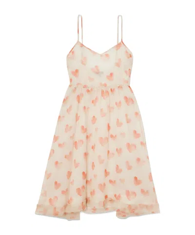 R13 Ruffled Printed Silk-chiffon Mini Dress In Neutral