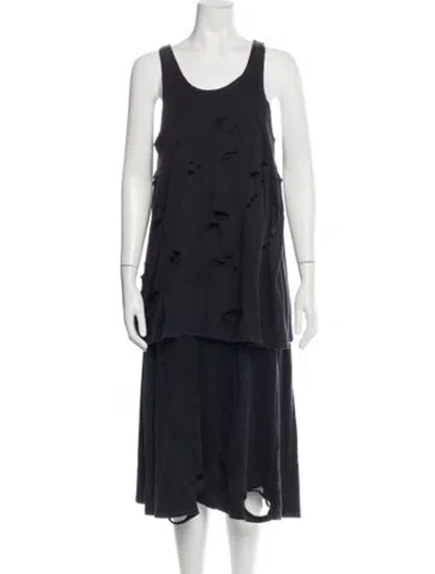 Pre-owned R13 Scoop Neck Long Dress In Blue