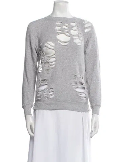 Pre-owned R13 Scoop Neck Long Sleeve Sweatshirt In Gray