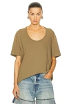 R13 SCOOP NECK RELAXED TEE