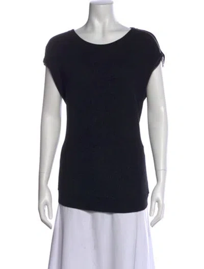 Pre-owned R13 Scoop Neck Short Sleeve T-shirt In Black