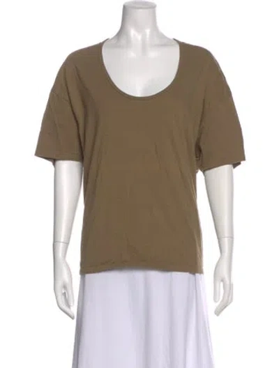 Pre-owned R13 Scoop Neck Short Sleeve T-shirt In Green